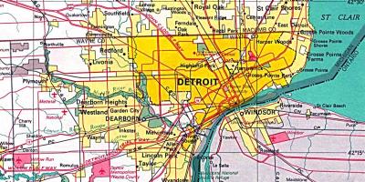 Kaart Detroit