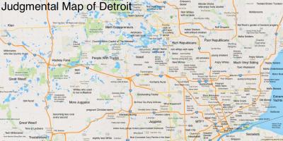 Veroordelend kaart Detroit